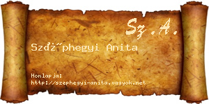 Széphegyi Anita névjegykártya