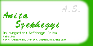 anita szephegyi business card